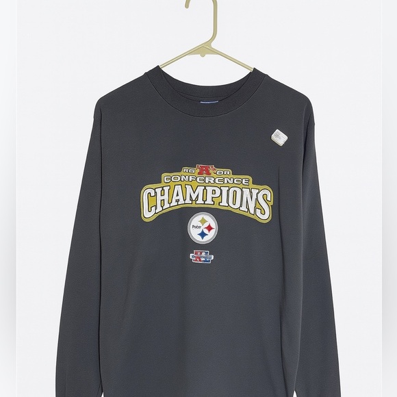 Steelers Reebok 2005 AFC Champs Tee L | Super Bowl XL | Long Sleeve | NWT #NFL - Picture 1 of 3